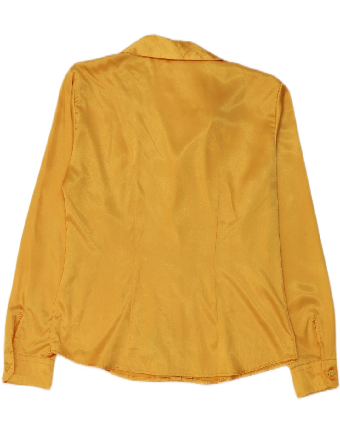 Benetton Dame Skjorte Bluse IT 46 Stor Gul Polyester