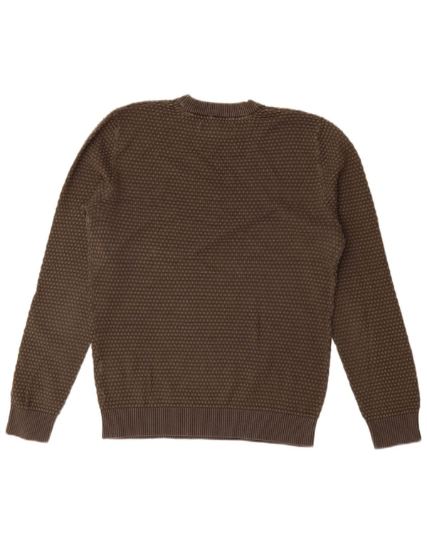JACK & JONES Herre sweater med rund hals XS Khaki plettet bomuld