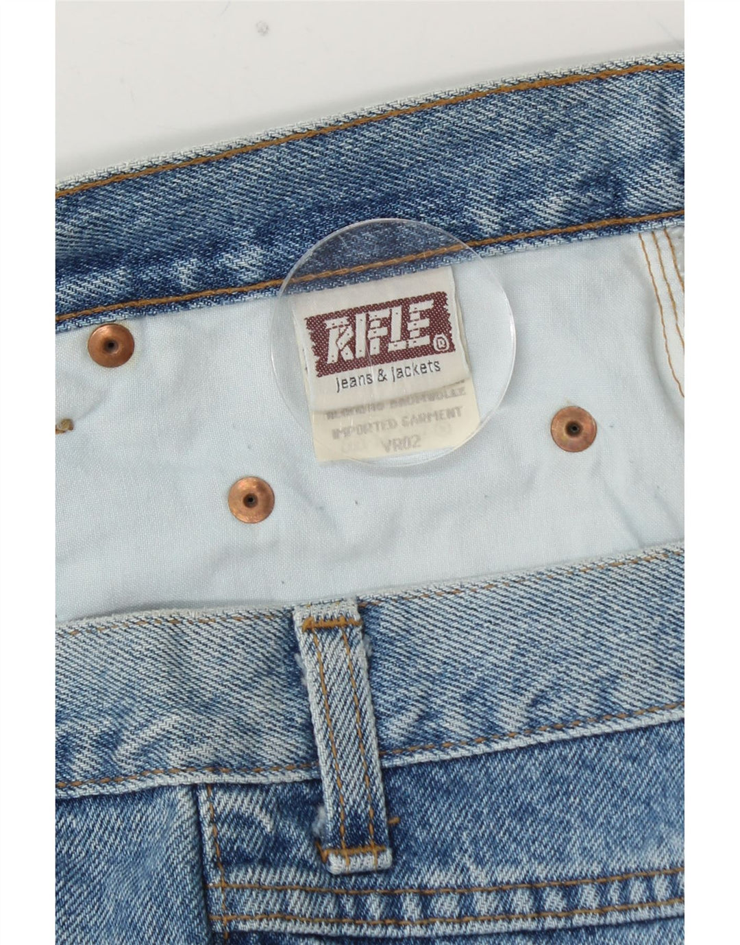 RIFLE Herre Cropped Loose Jeans W36 L26 Blå Bomuld
