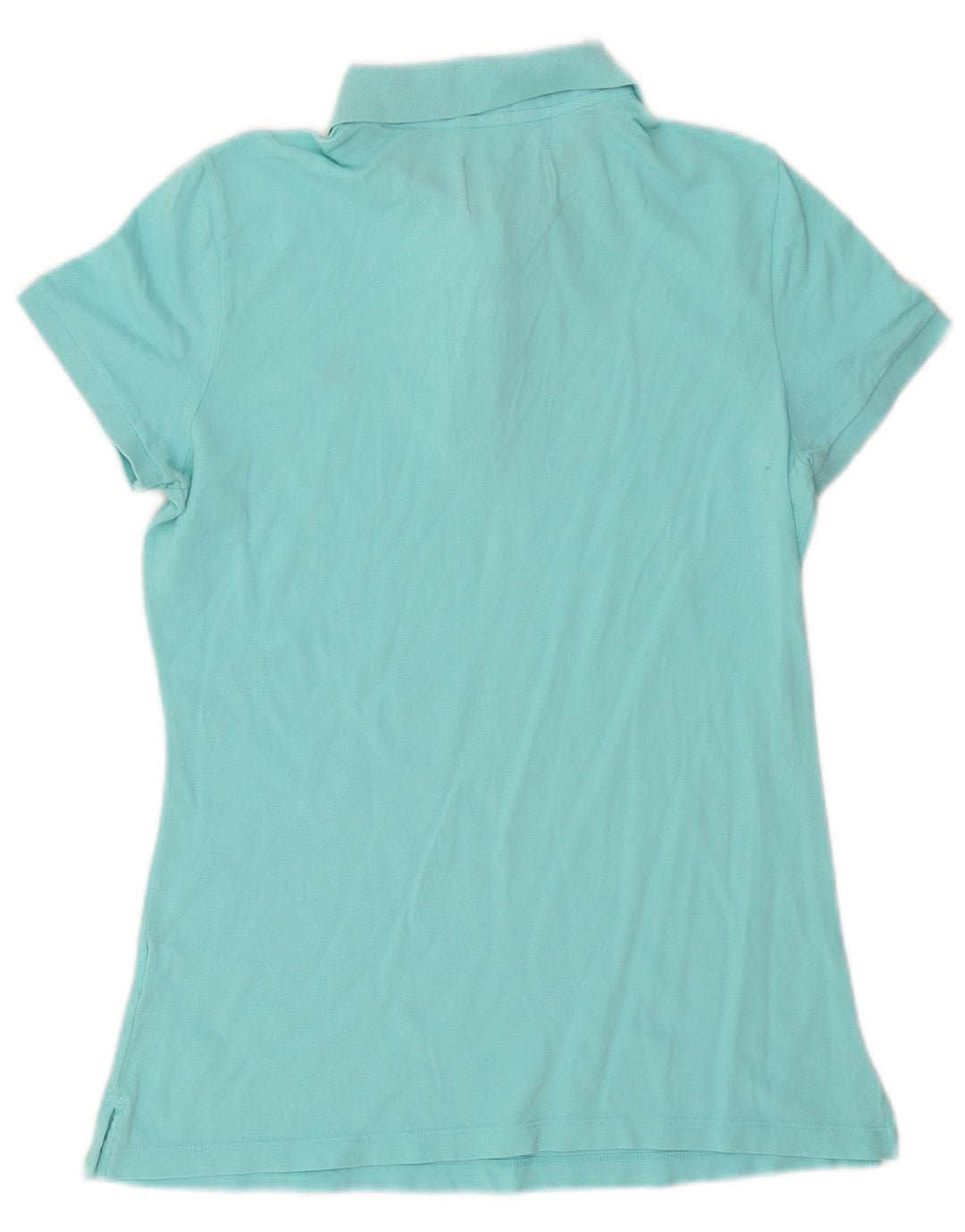 Benetton Dame Polo Shirt UK 16 Stor turkis