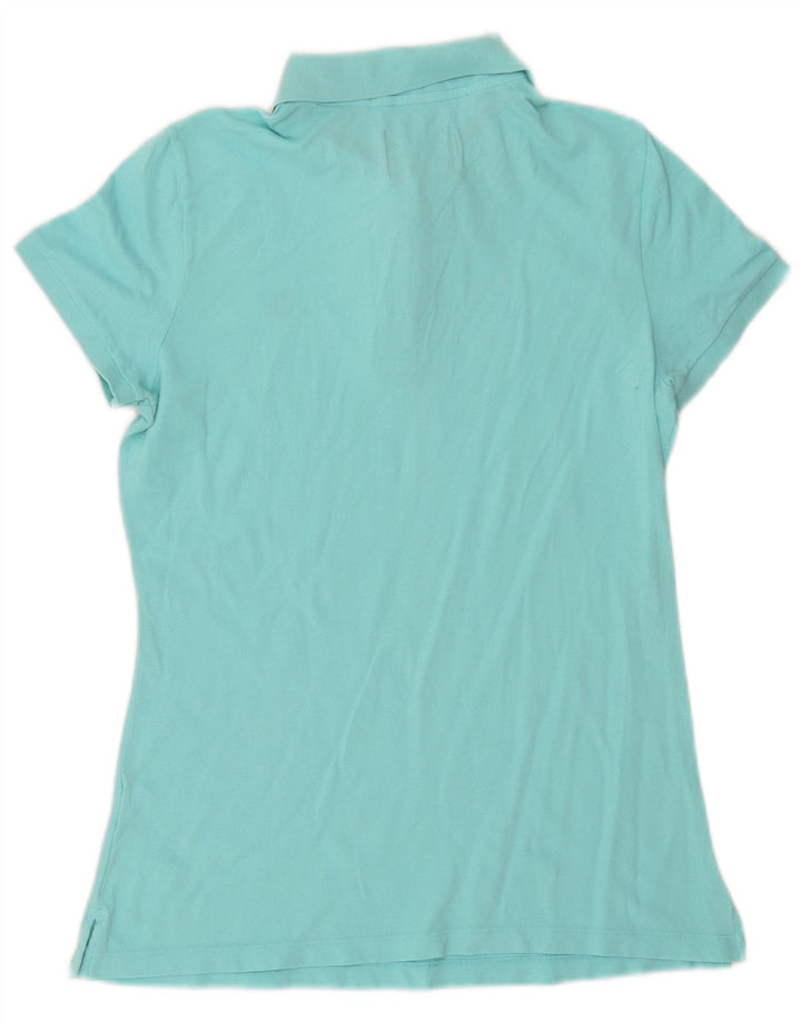 Benetton Dame Polo Shirt UK 16 Stor turkis