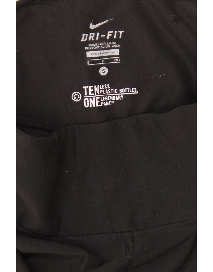 Nike Dame Dri Fit Flare Leggings UK 8 Small Black