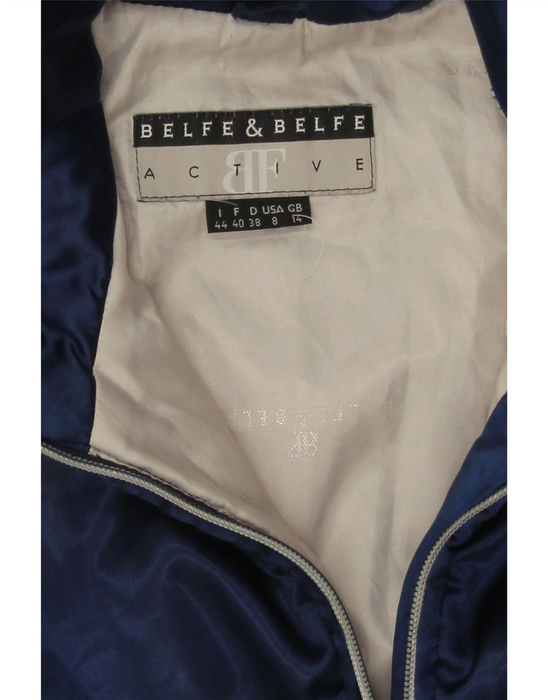 Belfe & Belfe Quiltet jakke til kvinder UK 14 Medium Navy Blue Polyester