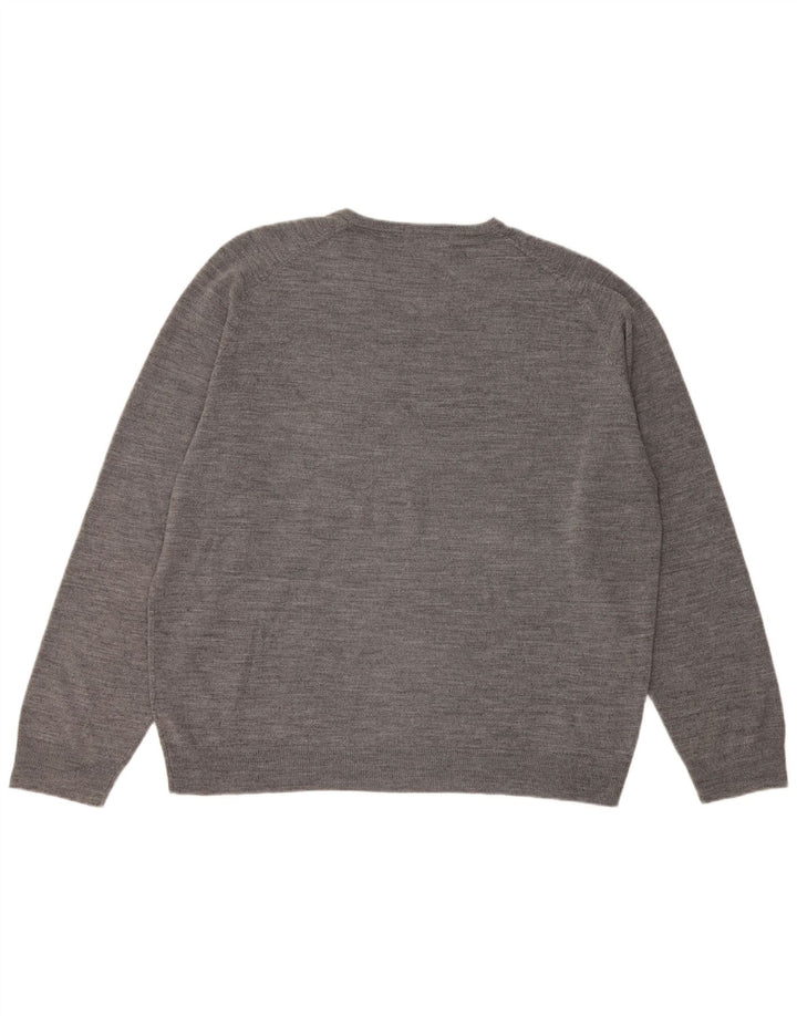 Marks & Spencer Herre V-hals sweater XL Grå Akryl