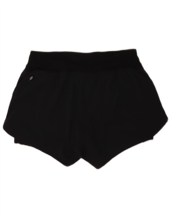 Nike Dame Dri Fit Sports Shorts UK 12 Medium Navy Blue Polyester