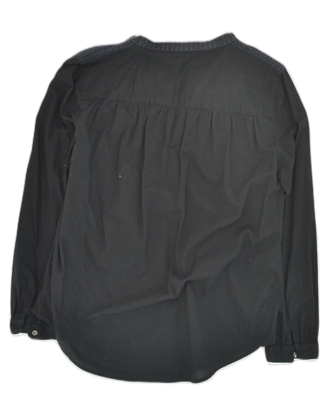 J. CREW Womens Long Sleeve Blouse Top US 2 XS Black Cotton | Vintage J. Crew | Thrift | Second-Hand J. Crew | Used Clothing | Messina Hembry 