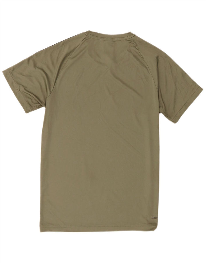 Adidas Herre Aeroready T-Shirt Top Lille Khaki Polyester
