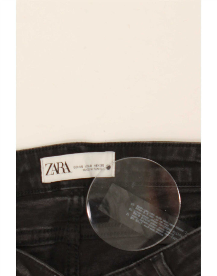 Zara Dame Flared Jeans EU 40 Medium W30 L30 Sort Bomuld
