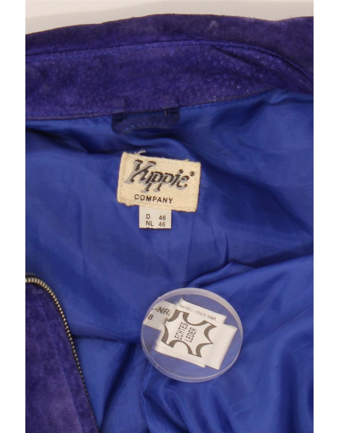 YUPPIE Dame Ruskindsjakke EU 46 XL Lilla Læder