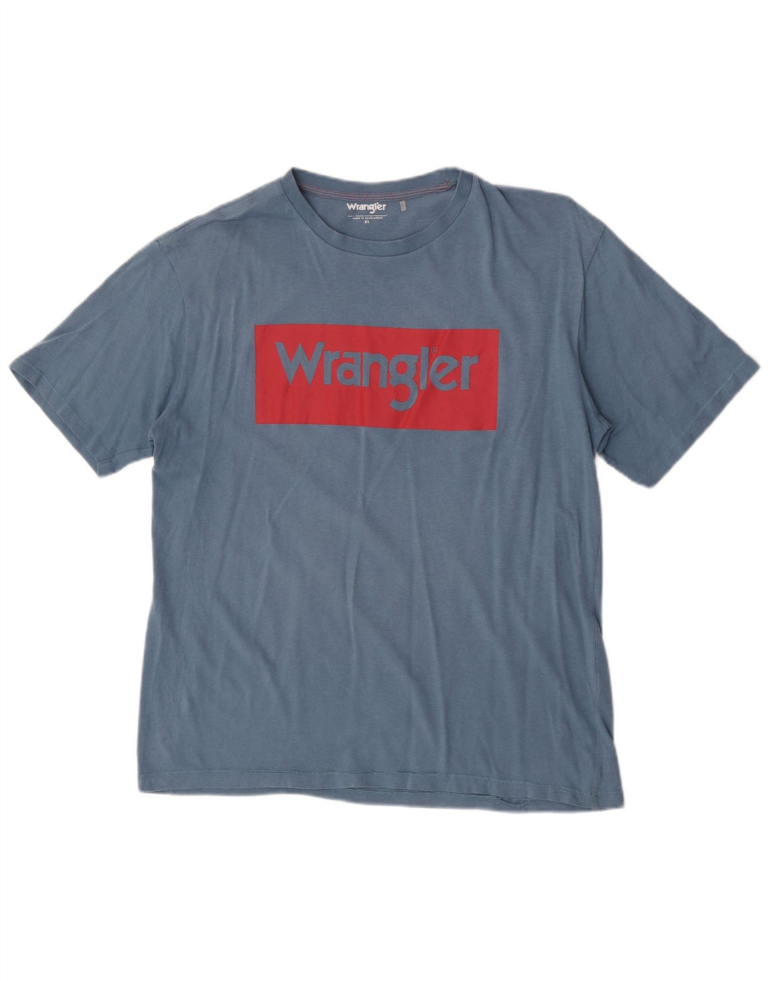 Wrangler Herre grafisk T-shirt Top XL Blå Bomuld