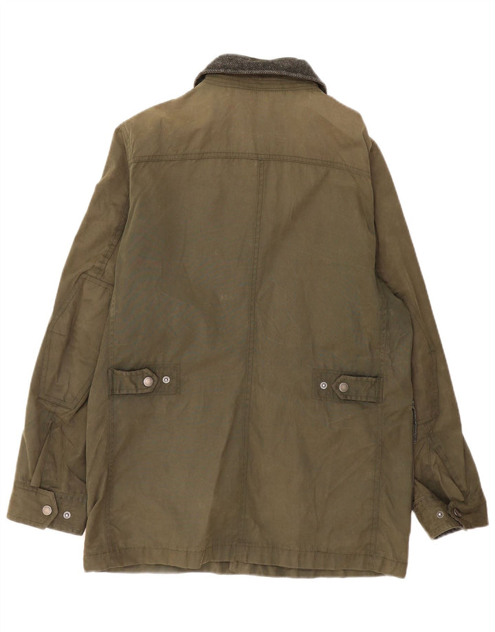 Ben Sherman Herre vokset bomuldsjakke UK 38 Medium Khaki Bomuld