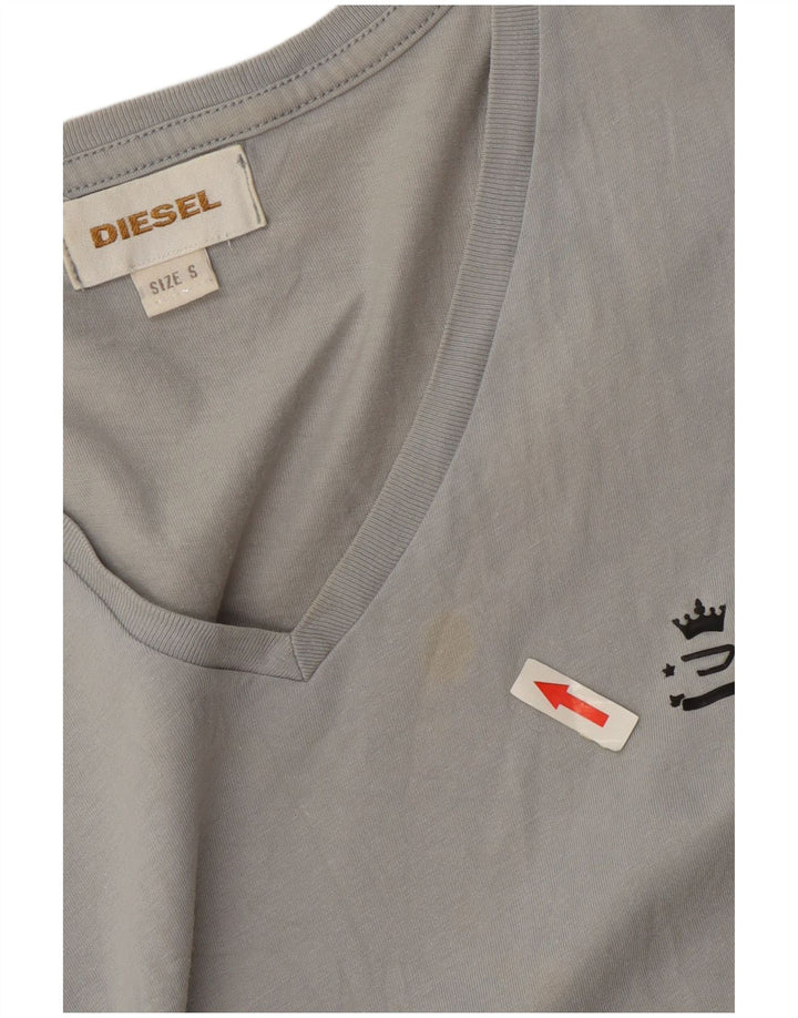 Diesel Herre T-Shirt Top Lille Grå Bomuld