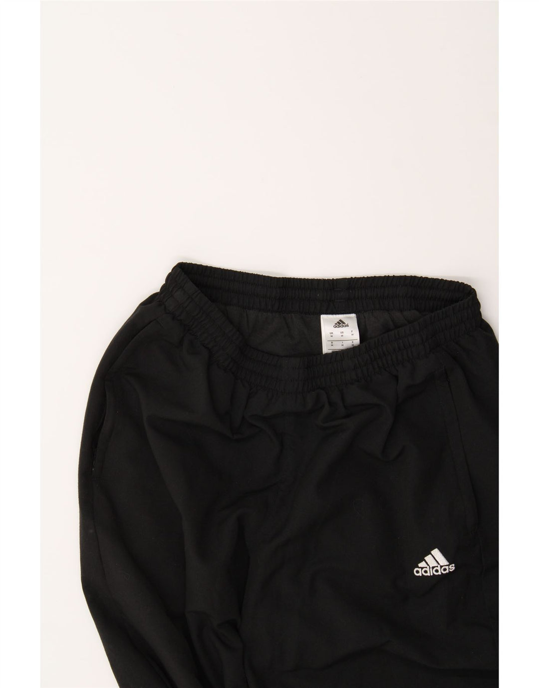 ADIDAS Womens Tracksuit Trousers Joggers UK 12 Medium  Black Polyester Vintage Adidas and Second-Hand Adidas from Messina Hembry 