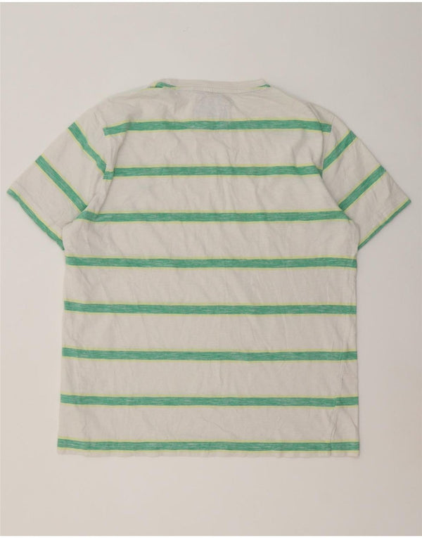 Crew Clothing Herre T-Shirt Top Stor hvid stribet bomuld
