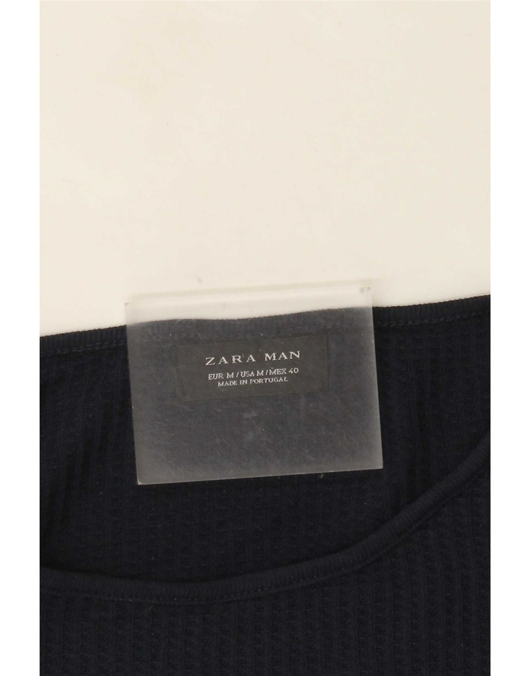 Zara Herre Boat Neck Jumper Sweater Medium Navy Blue