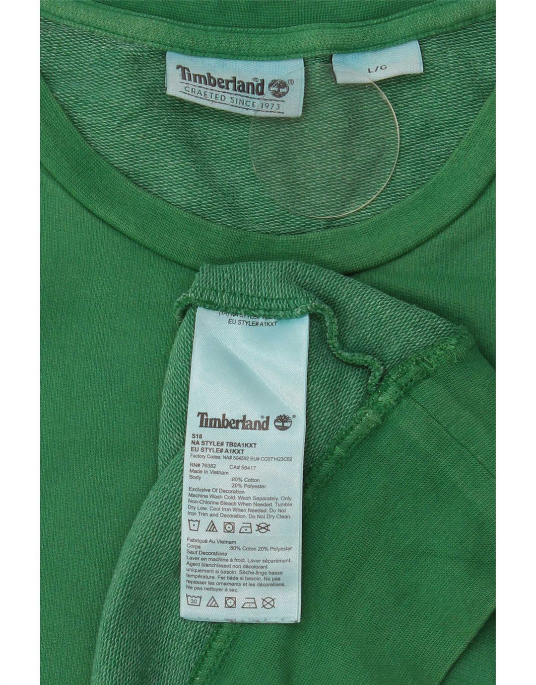 Timberland Herre Sweatshirt Jumper Stor Grøn Bomuld