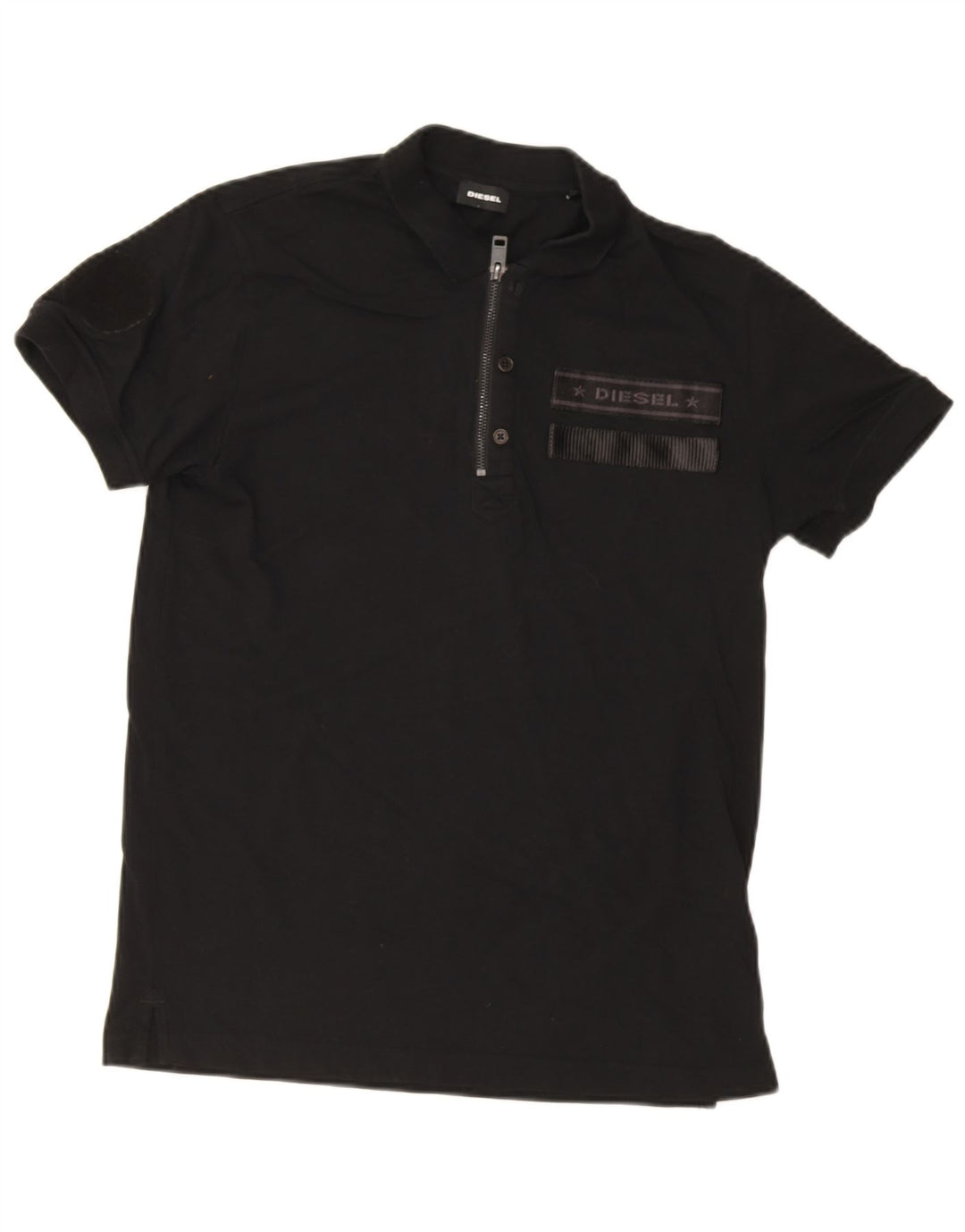 Diesel Herre poloshirt Medium Sort Bomuld