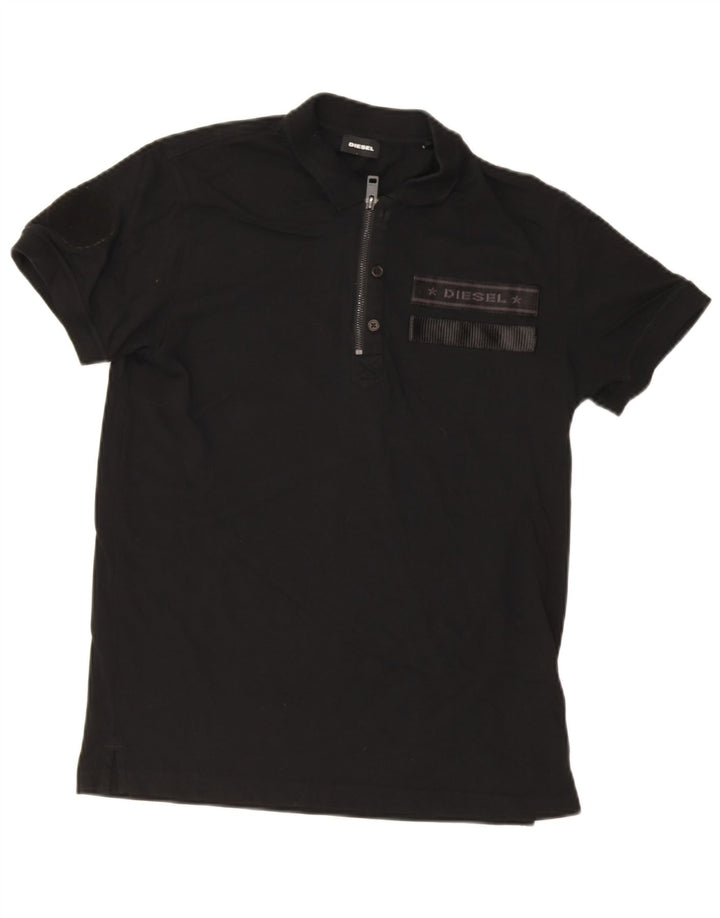 Diesel Herre poloshirt Medium Sort Bomuld