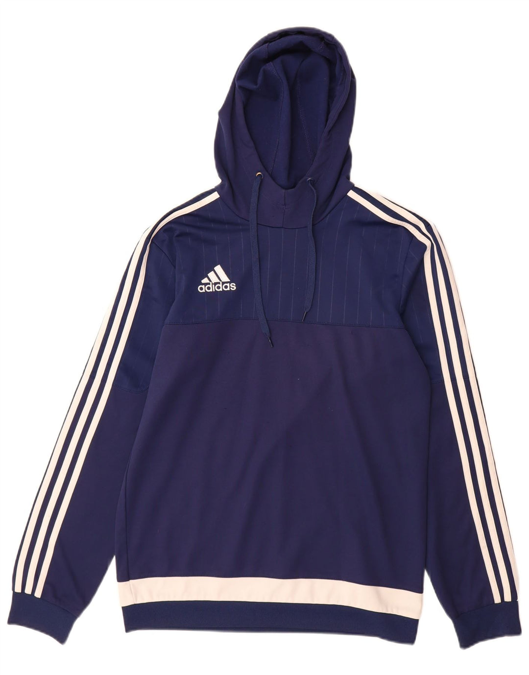 Adidas Hættetrøje til mænd Small Navy Blue Colourblock Polyester