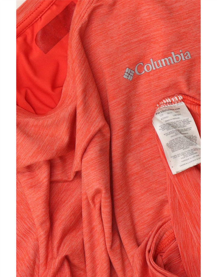 Columbia T-Shirt Top UK 16 Stor Orange Polyester