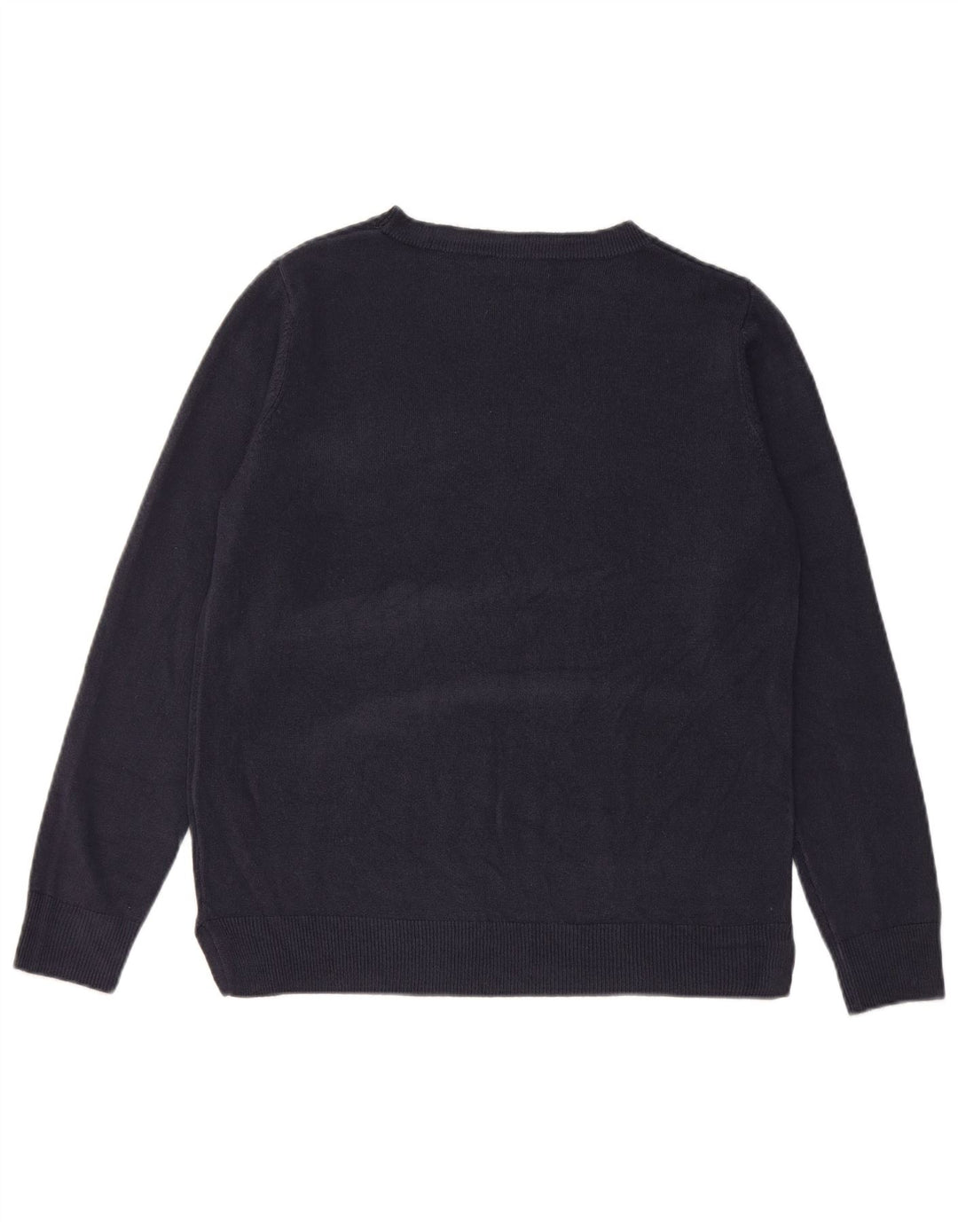 Marks & Spencer Dame Boat Neck Jumper Sweater UK 14 Medium Navy Blue
