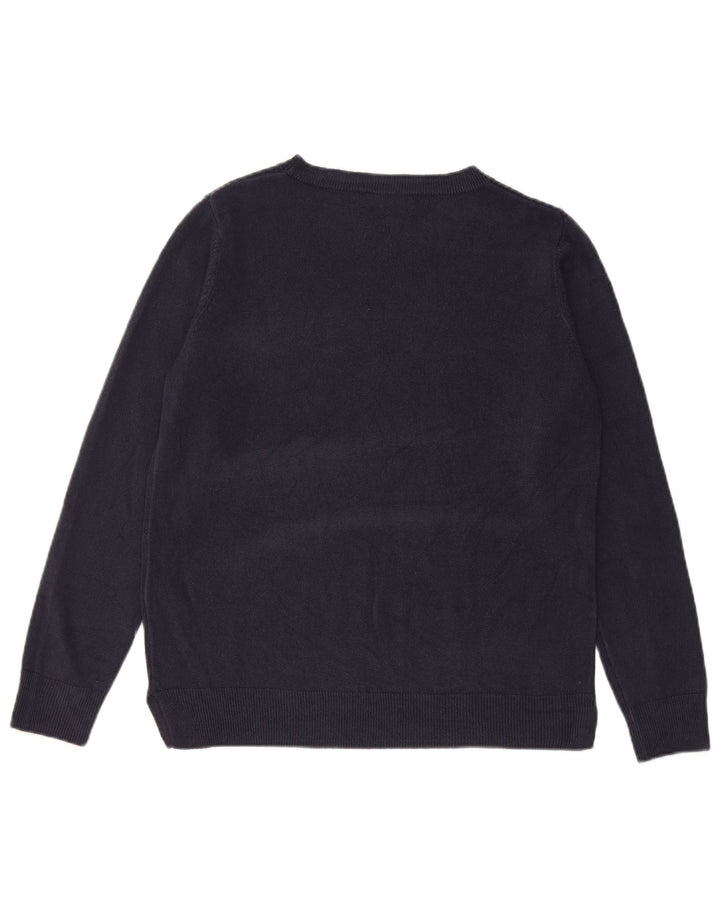 Marks & Spencer Dame Boat Neck Jumper Sweater UK 14 Medium Navy Blue