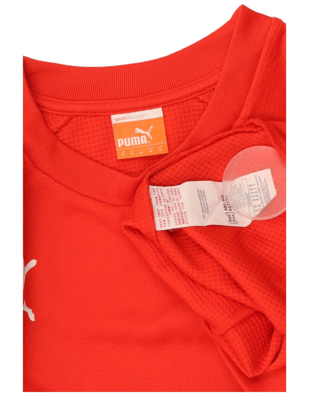 PUMA Sweatshirt til mænd Medium Rød Colourblock Polyester