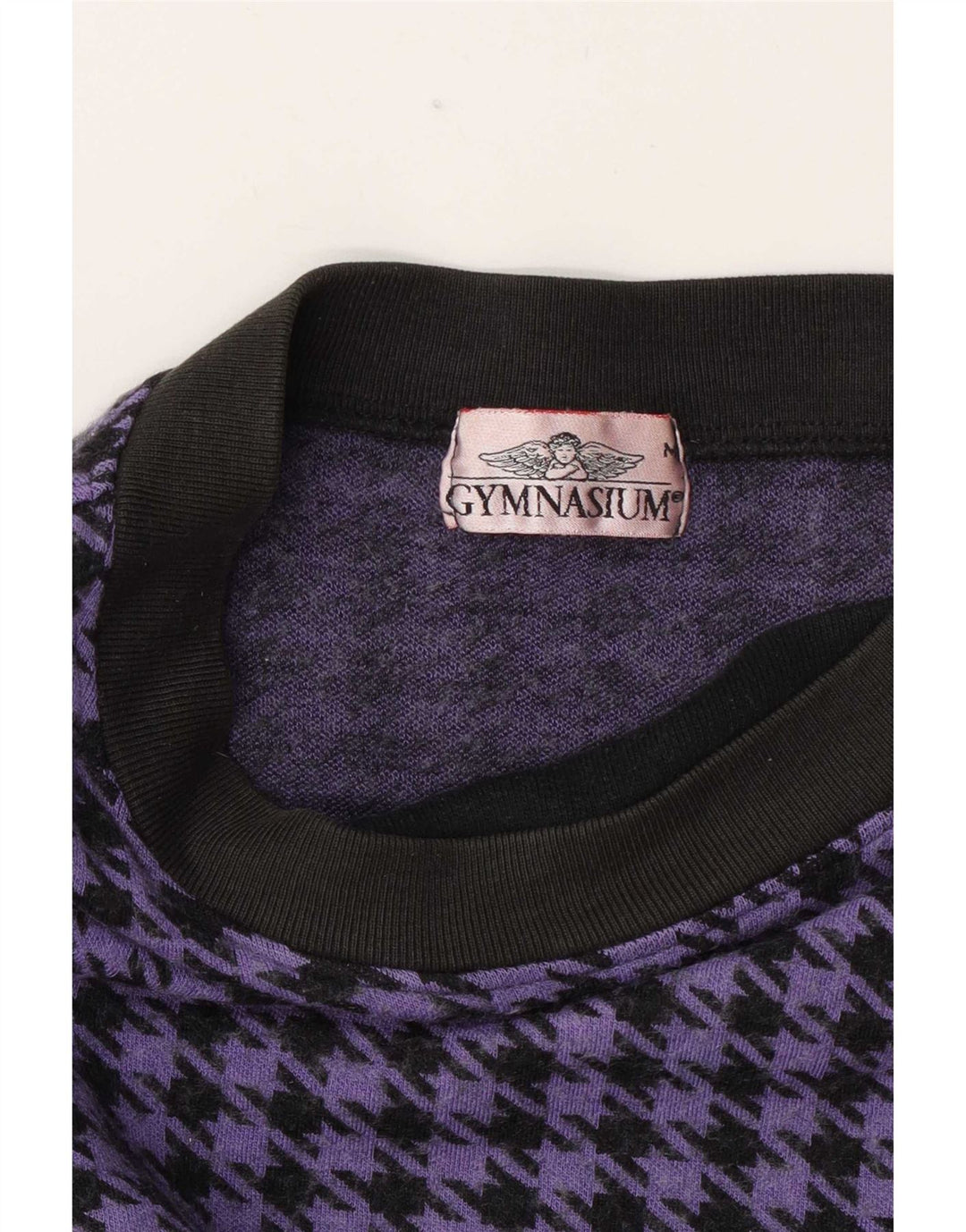 Gymnasium Dame Top Langærmet UK 14 Medium Lilla Houndstooth