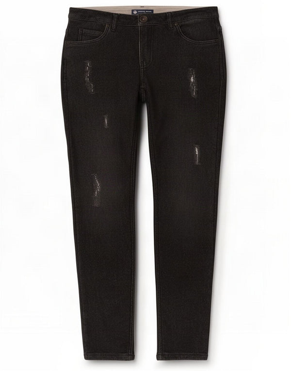 North Sails Womens Distressed Skinny Jeans Medium W30 L29 Black Cotton