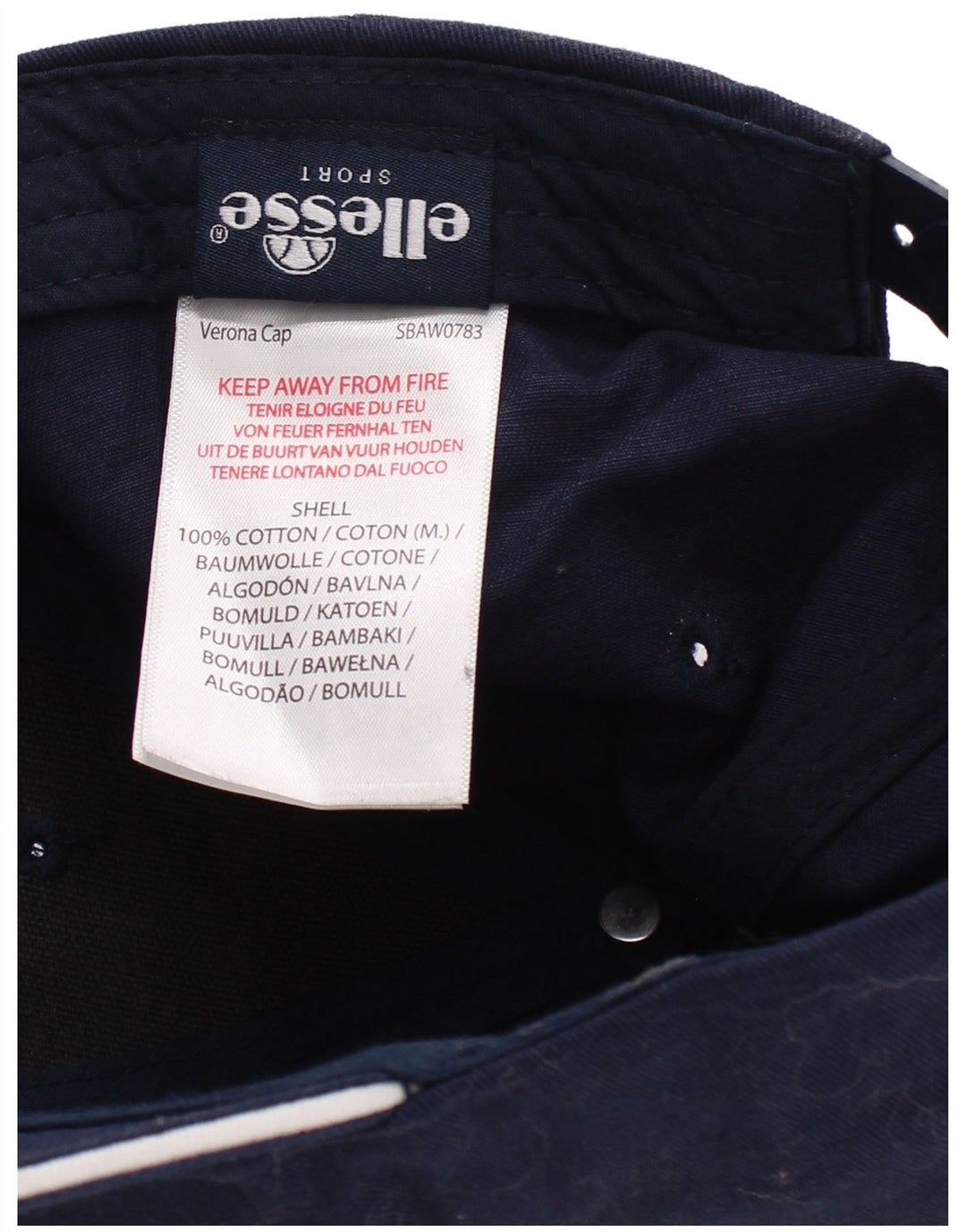 Ellesse Herre grafisk baseballkasket One Size marineblå bomuld