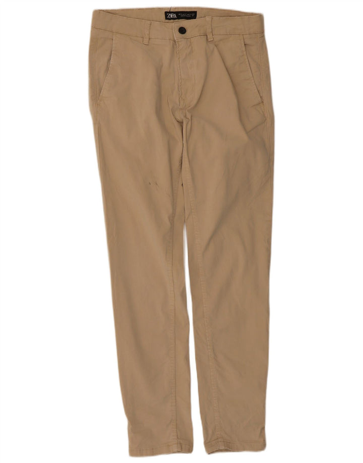 Zara Herre Slim Chino Bukser EU 40 Medium W31 L29 Beige