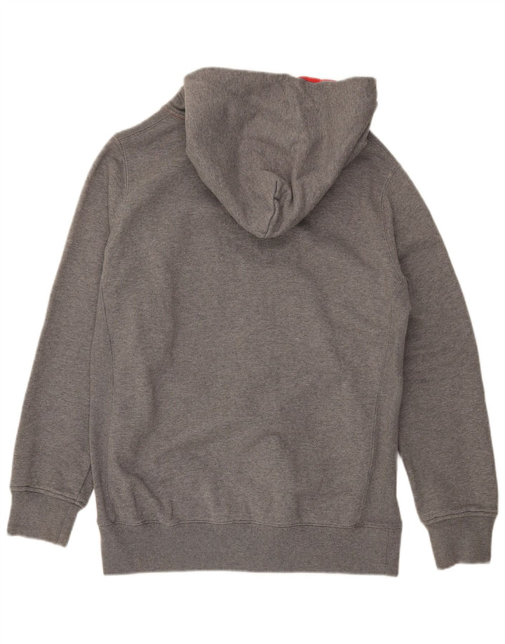 WILSON Mens Graphic Zip Hoodie Sweater Medium Grey Cotton