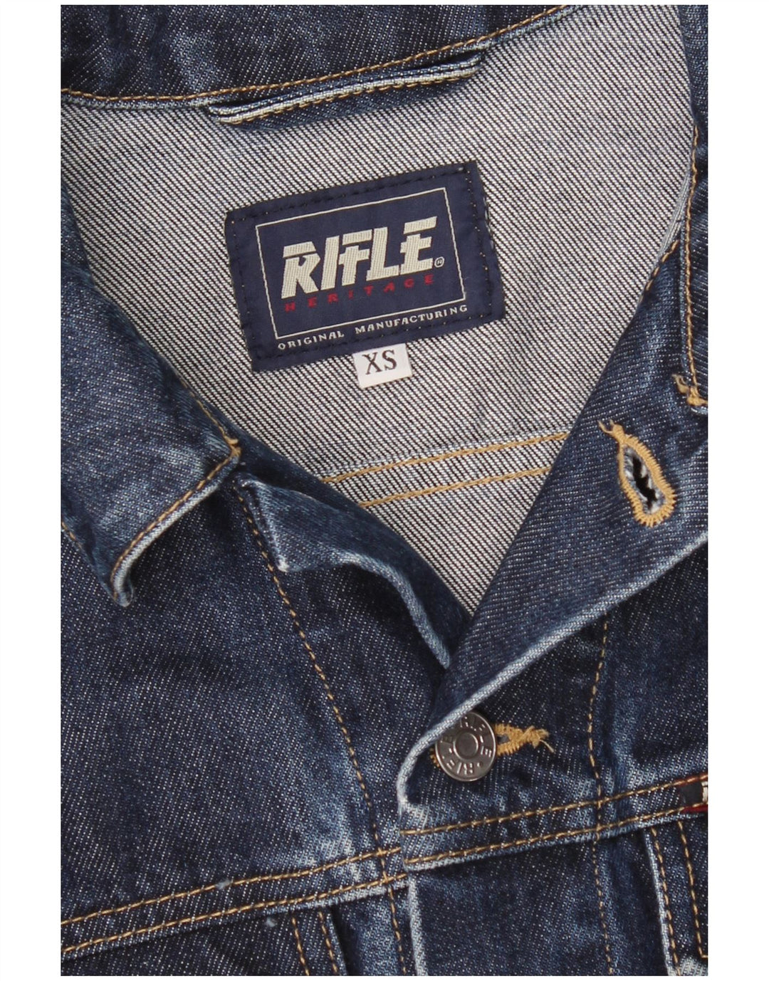 Rifle Dame Crop denimjakke UK 6 XS Blå Bomuld