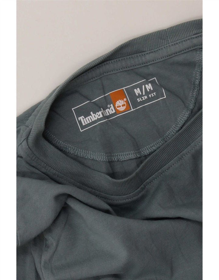 Timberland Herre Slim Fit T-Shirt Top Medium Blue