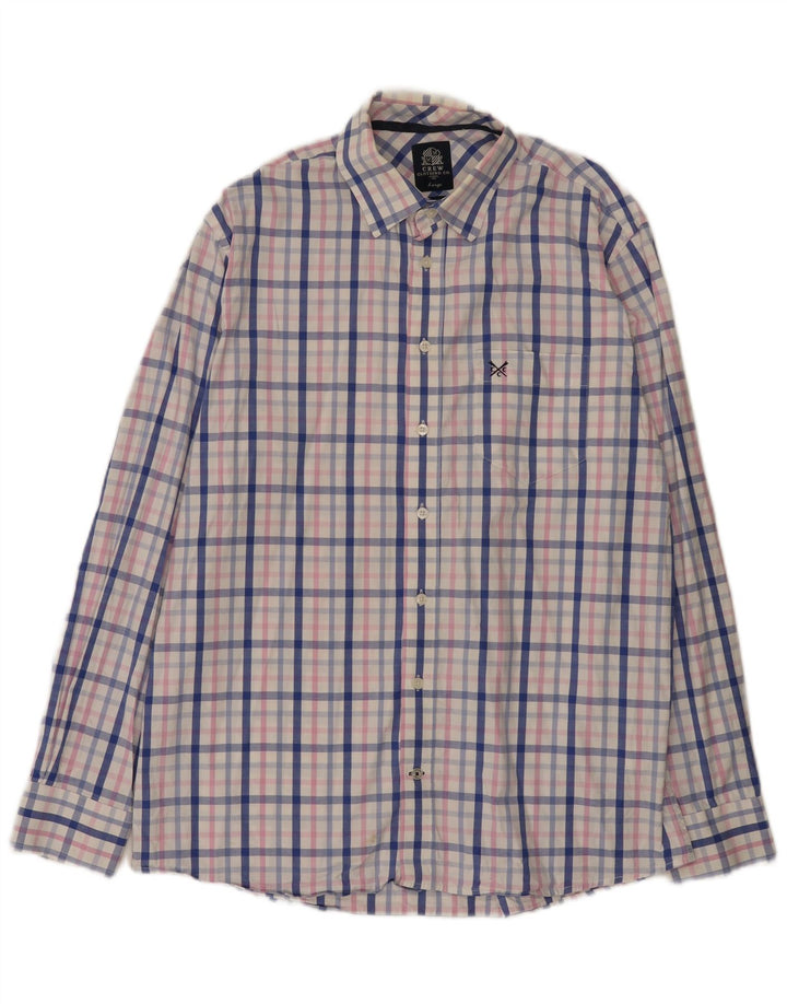 Crew Clothing Herre Classic Fit skjorte Stor flerfarvet ternet bomuld