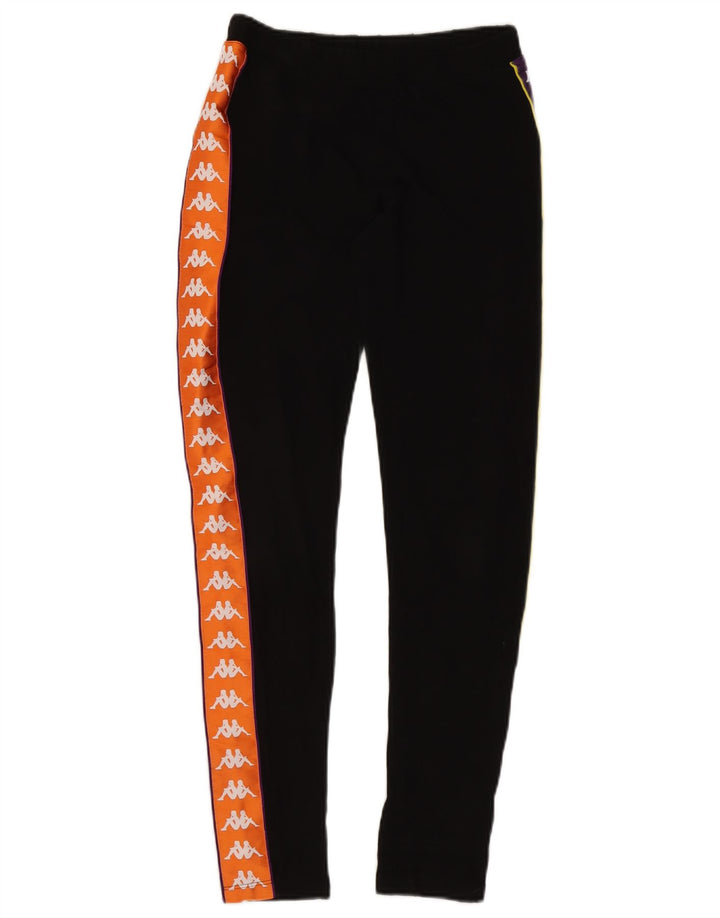 Kappa Graphic Leggings til kvinder UK 10 Small Black Colourblock