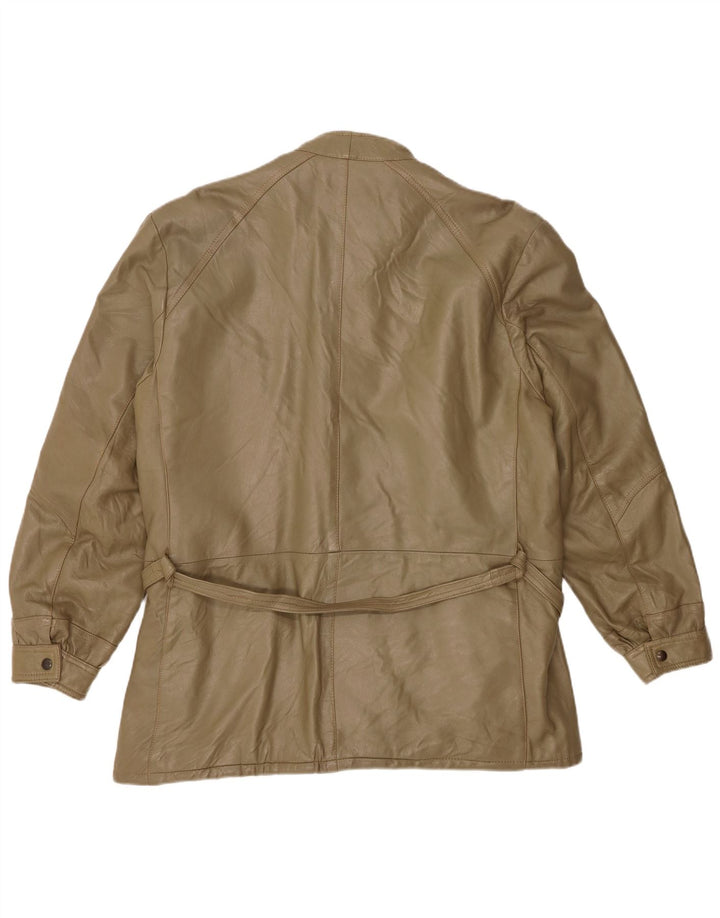 Vintage Herre UK 38 Medium Khaki Læder