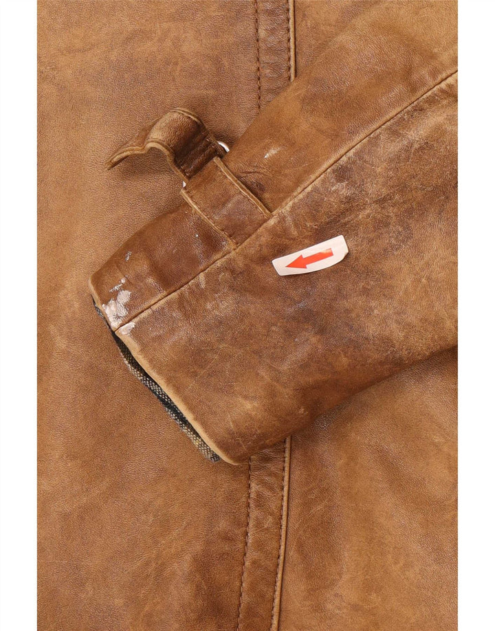 Vintage dame læderjakke UK 12 Medium Brown