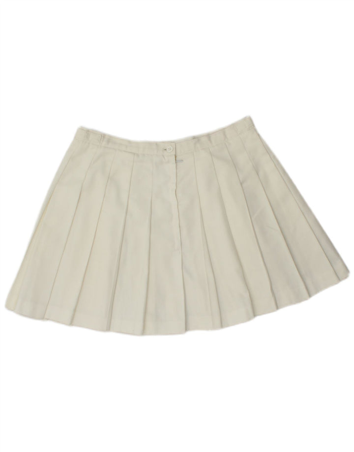 Elho Womens Plisseret mininederdel IT 44 Medium W30 Hvid Polyester