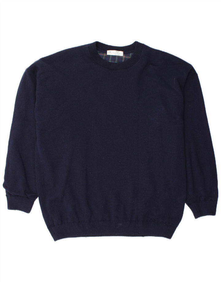 Marks & Spencer Herre sweater med rund hals, stor marineblå ny uld