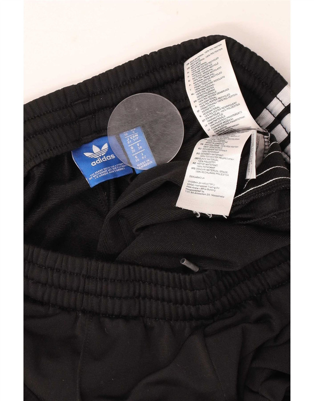 Adidas Træningsdragtsbukser til kvinder UK 10 Small Black Polyester
