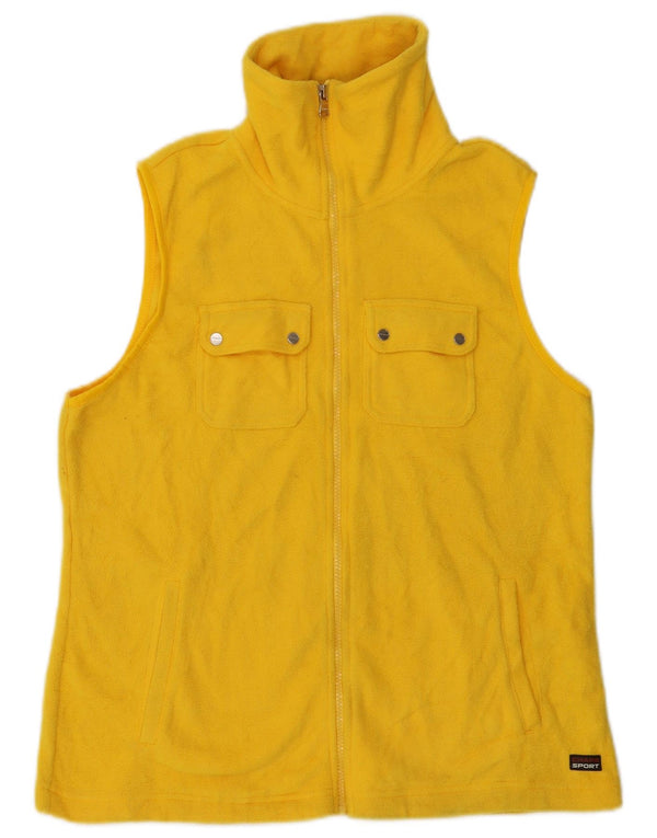 Chaps Dame Fleece Gilet UK 16 Stor Gul Polyester