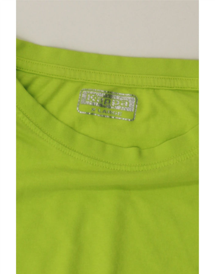 KAPPA Mens T-Shirt Top XL Green Vintage Kappa and Second-Hand Kappa from Messina Hembry 