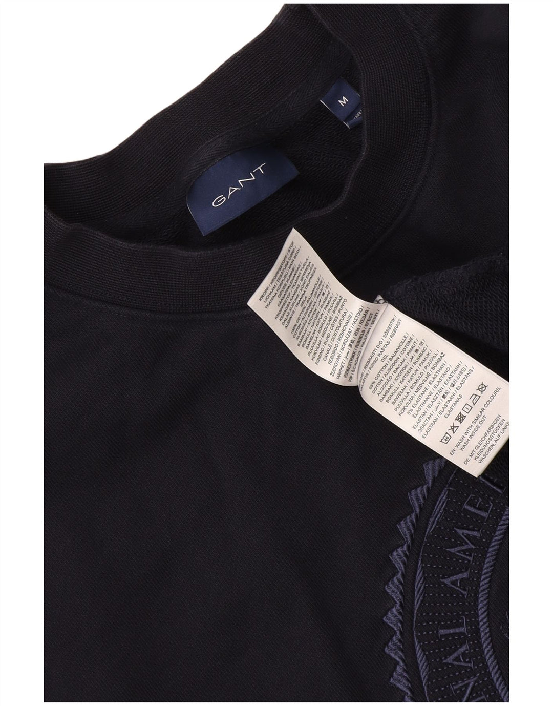 Gant grafisk sweatshirt til mænd Medium marineblå bomuld