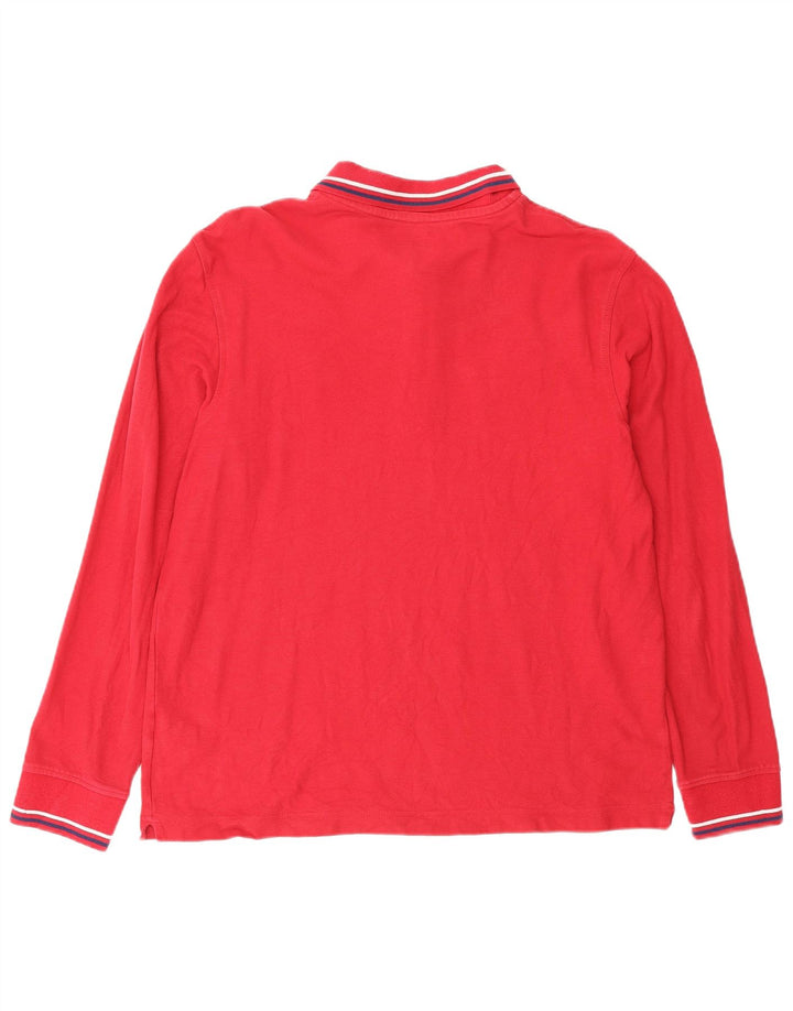 Lotto Langærmet herre poloshirt Medium rød bomuld