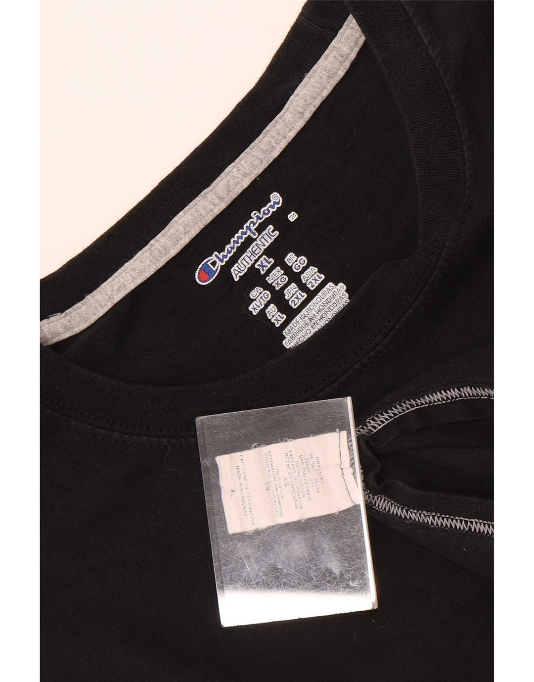 Champion Herre T-Shirt Top XL Sort Bomuld