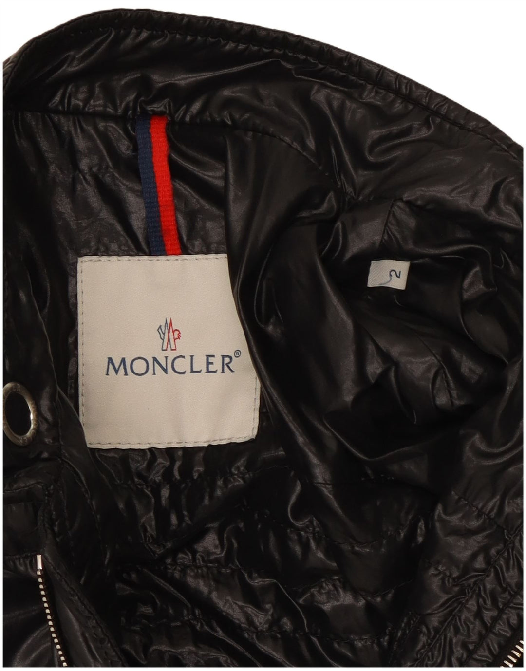 Moncler Dame Polstret Jakke Størrelse 2 Medium Sort Polyamid