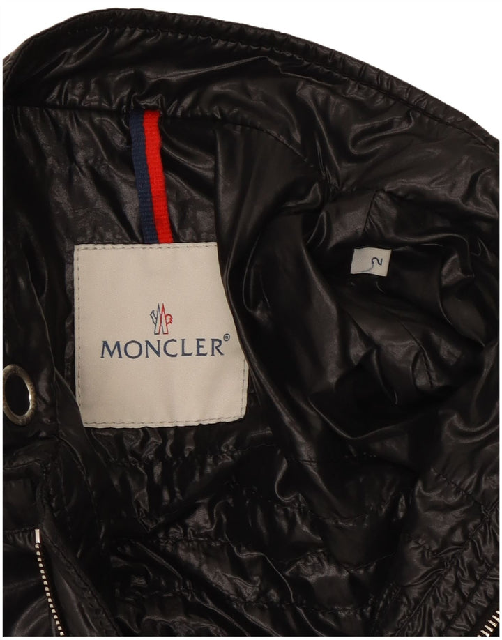 Moncler Dame Polstret Jakke Størrelse 2 Medium Sort Polyamid