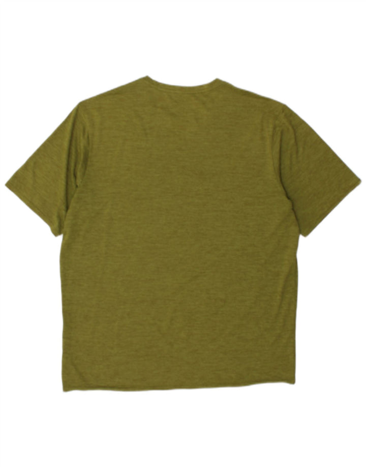 Patagonia Herre T-Shirt Top Medium Khaki Flecked Polyester