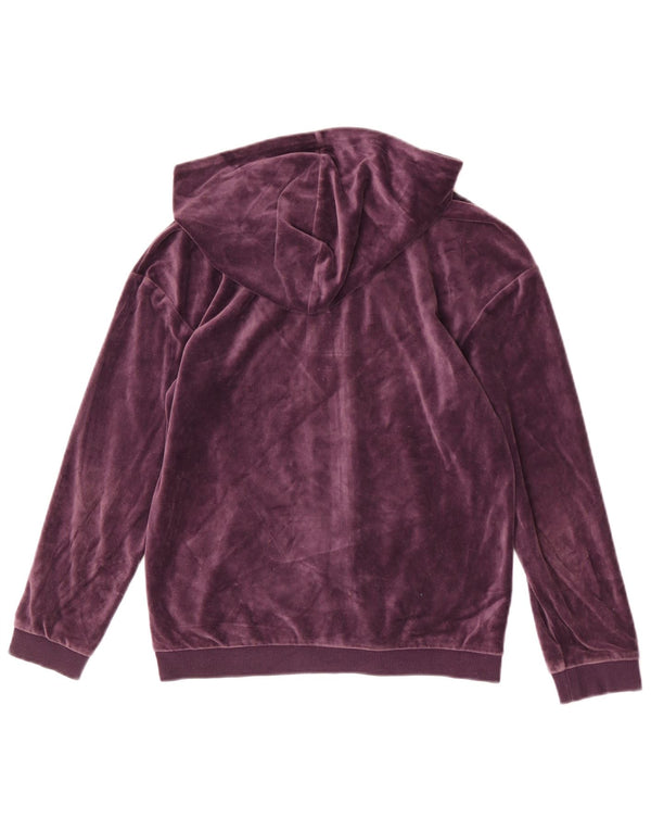 Puma Girls Velvet Zip Hoodie Sweater 13-14 år Lilla Bomuld
